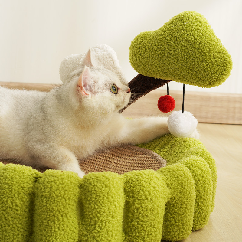 Cat Scratch & Lounge Planter Pot