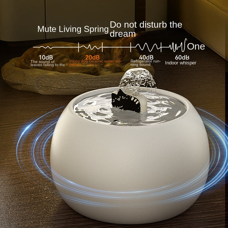 Ceramic Cat Water Fountain with Filter