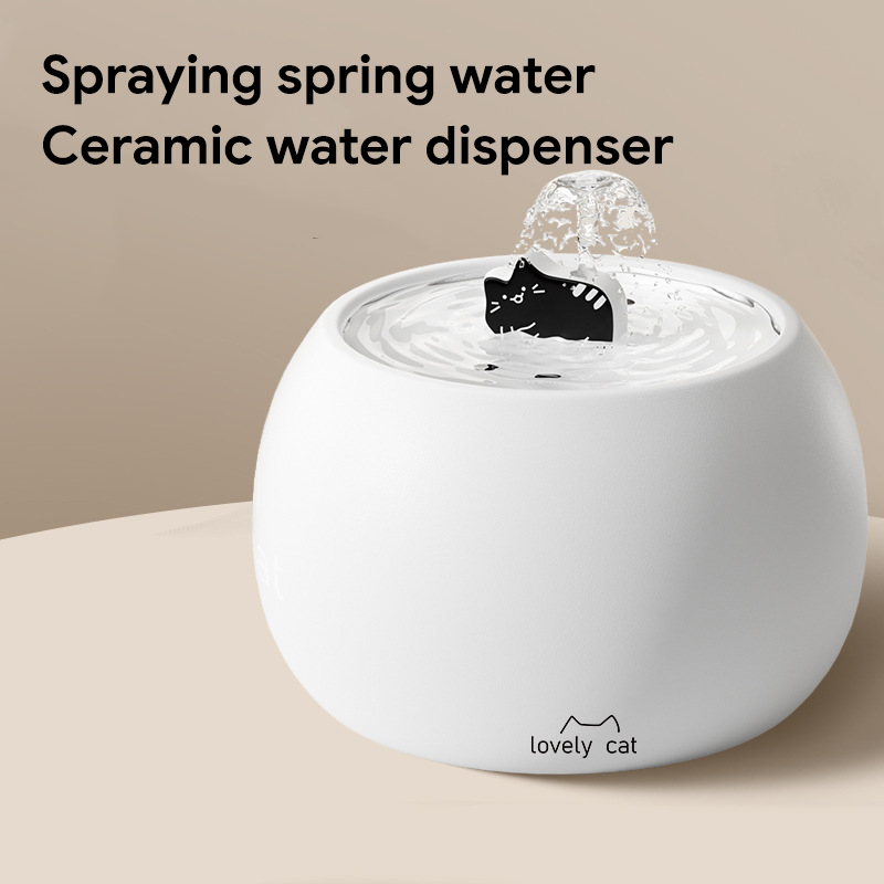 Ceramic Cat Water Fountain with Filter